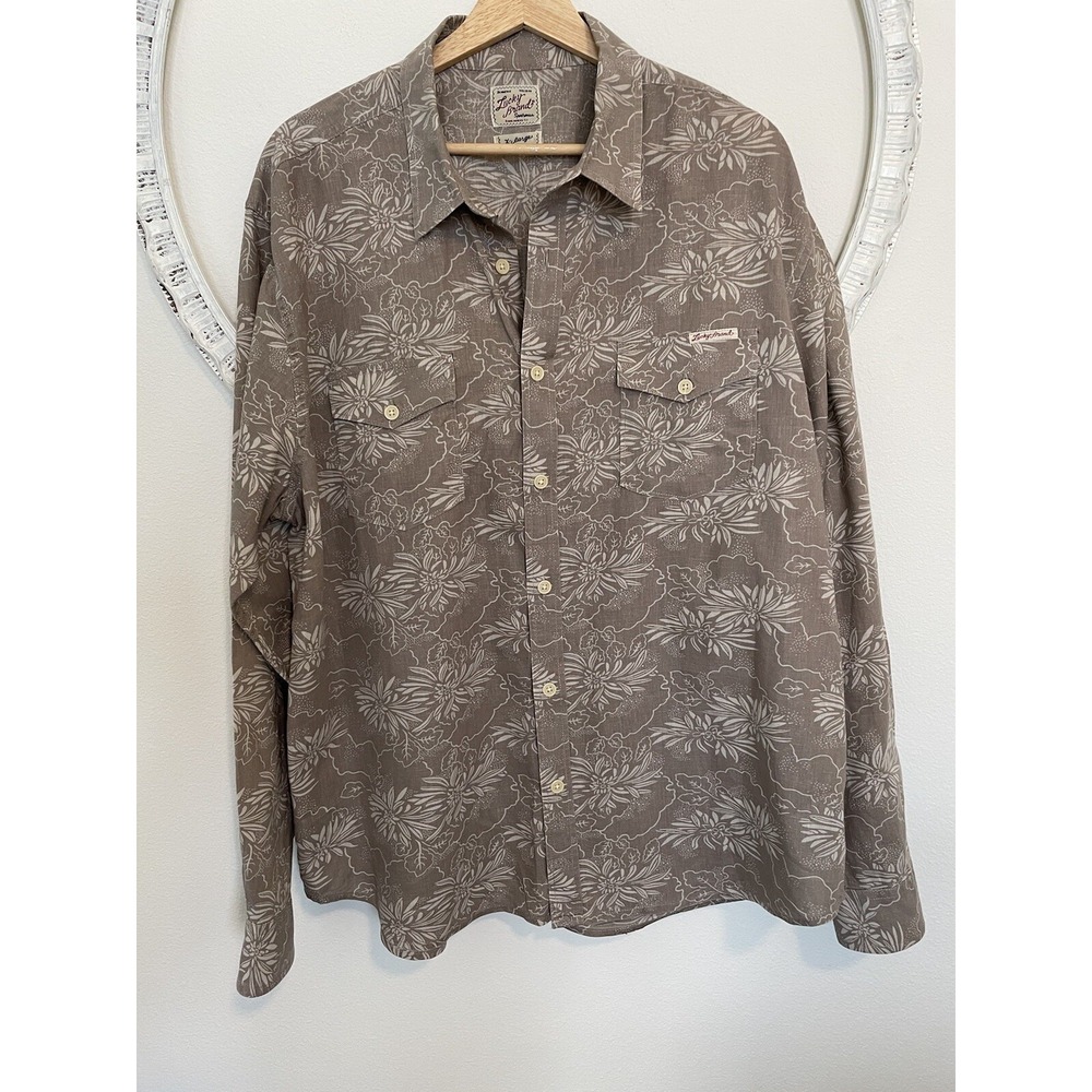 Lucky Brand Mens Button Up Western Long Skeeve Shirt Sportswear XL Print Floral